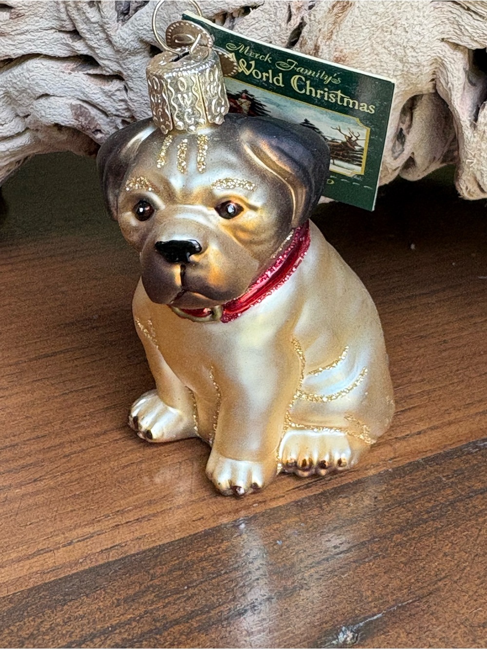 Old World Christmas Pugsley Pug Ornament NWT Retired
